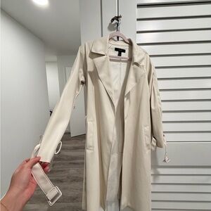 Elegant Cream Women's Trench Coat
